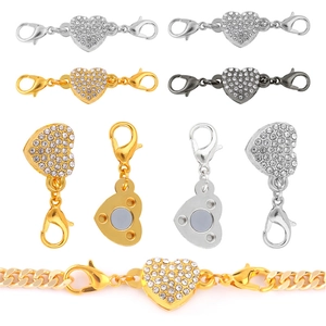 Cylindrical heart-shaped magnetic jewelry clasps for DIY necklaces and bracelets