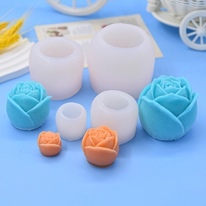 Rose Flower Silicone Mold For DIY Scented Candle Soap Making Resin Casting Mousse Cake Jewelry Box Decorative Tool