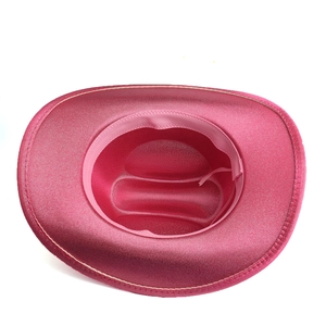 Pink rhinestone cowboy hat with high-quality interior sweatband and vintage jazz style