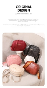 Collection of minimalist oil-wax leather crossbody bags in five elegant colors