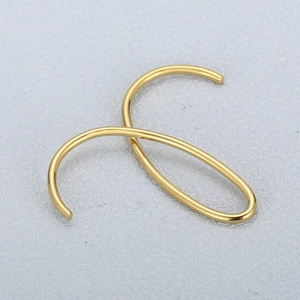 Sleek C-shaped gold stainless steel jewelry charms for DIY earrings and creative design