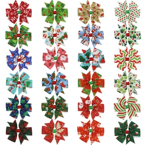 Kinder Weihnachten Schleife Haarklammer Ripsband Krokodilklemme Mädchen Festliches Muster Druck Festival Party Accessoire