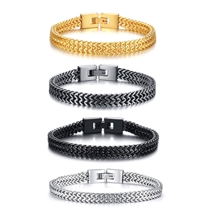 Men Stainless Steel Dragon Bone Chain Bracelet Hip Hop Franco Wheat Link Masculine Polished Jewelry Casual Style