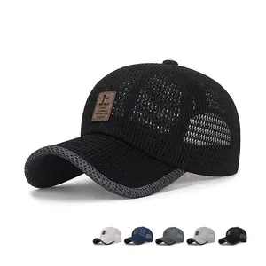 Mesh Baseballkappe Atmungsaktiv Sommer Sonnenhut Leicht Verstellbar Gebogener Schirm Outdoor Sport Unisex