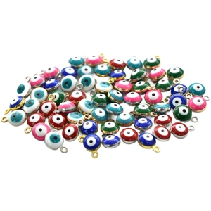 Ciondoli colorati malocchio da 6mm in smalto per la creazione di gioielli fai da te