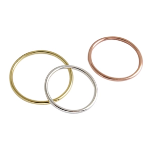 Minimalist S925 sterling silver stackable rings in gold, silver, and rose gold finishes