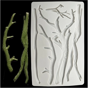 Tree Branch Trunk Silicone Mold For Fondant Cake Decoration Chocolate DIY Baking Craft Heat Resistant Easy Release