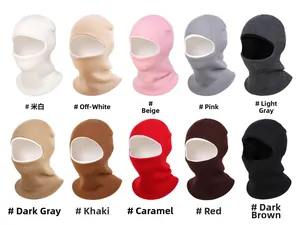 Gamme de cagoules tricotées pour bébé en dix couleurs avec protection du cou