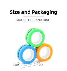 Detailed size specifications for magnetic hand rings with clear 3cm outer diameter measurements