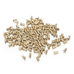 Golden stainless steel hollow rivets with flange heads for precision machinery