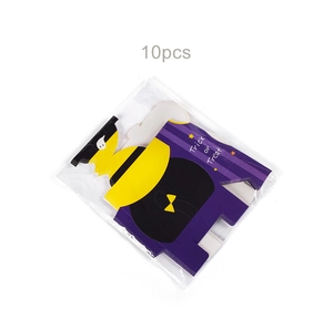 Set of 10 Halloween Trick or Treat paper cards with wizard hat and star decorations