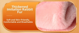 Macro shot of thickened pink faux rabbit fur material for soft hot water bottle cover