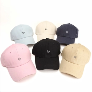 Cute cat embroidered baseball caps for women in six colors including pink and black