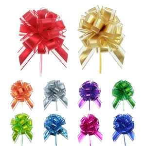 Matte finish ribbon pull bows in various colors for elegant gift packaging decoration