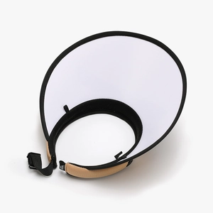 Women's wide brim sun visor hat with bow and adjustable strap for UV protection