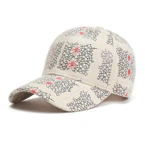 Unisex Baseballkappe aus Baumwolle mit schwarzem Rissmuster und roten Sternen