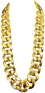 Grote grove gouden Cubaanse ketting voor hiphop-kostuums en podiumoptredens