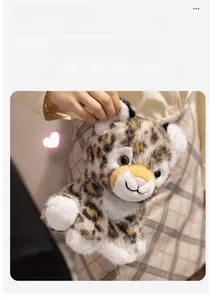 Detailed view of soft mink velvet fabric on leopard plush toy for skin-friendly feel