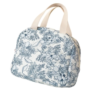 Bolsa de cosméticos acolchada con estampado floral y gran capacidad para el viaje