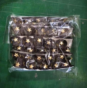 Bulk pack of black mini witch hats with gold stars for DIY Halloween hair accessories