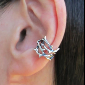 Clip Per Orecchie E Anello A Ramo Di Spine Gioielli In Rame Stile Punk Gotico Retrò Accessori Unici Per Donne