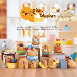 Cute Capybara Blind Box Ornament Resin Sleepy Desktop Figure Decorative Toy For Office Home Gift