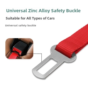 Fibbia per cintura di sicurezza in lega di zinco con cinturino in nylon rosso per animali