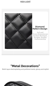 Close-up of quilted leather texture and premium metal zipper on black crossbody bag