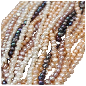 Mixed color natural freshwater baroque pearl strands for DIY jewelry making accessories