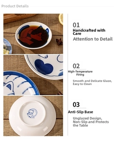 Detailed view of cat ceramic sauce dish with non-slip base and smooth glazed finish