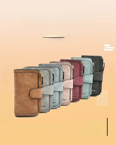 Women Long Retro Wallet Matte PU Multi-functional Clutch Large Capacity Card Holder