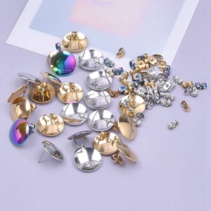 Flat round 304 stainless steel earring studs and butterfly backs in assorted colors