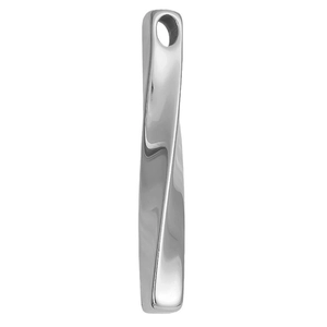 Polished silver 304 stainless steel irregular twist spiral pendant for DIY necklace