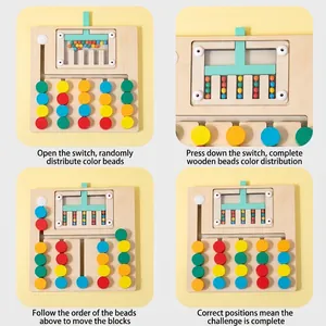 Montessori wooden color matching puzzle for kids logic training and sorting skills