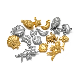 Pendentifs Creux En Acier Inoxydable DIY Fabrication De Bijoux Charms Pour Collier Bracelet Coeur Ange Formes D'Animaux