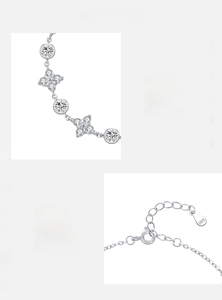 Detail of 925 sterling silver bracelet with manual 5A zircon inlay and S925 hallmark