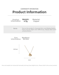 Détail du collier pendentif cheval à bascule doré de 4,5g avec dimensions et matériau en cuivre