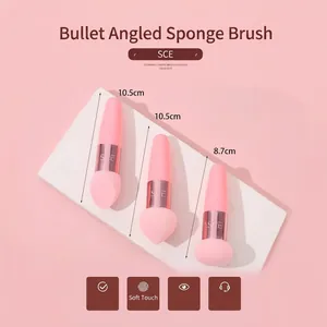 Mushroom Head Makeup Sponge Brush Handle Hydrophilic Non-Latex Beauty Blender Concealer Foundation Portable Tool