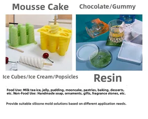 Dettaglio degli stampi in silicone flessibili per sapone fai da te e cioccolato