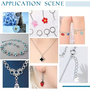 Collage of stainless steel jewelry showing clover necklaces and beaded bracelets in use