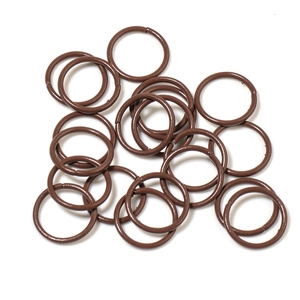 Brown 8/10mm macaron painted metal open jump rings for DIY jewelry craft making