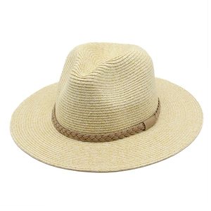 Chapeau Fedora En Paille De Papier Été Plage Large Bord Protection Solaire Respirant Voyage Extérieur Pour Hommes Femmes