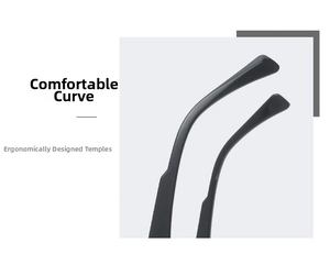 Ergonomic curved black temples of retro sunglasses for superior wearing comfort