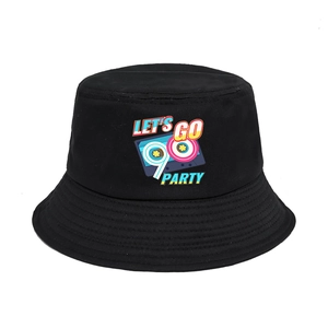 90s Retro Cassette Print Bucket Hat Cotton Hip Hop Fisherman Hat Sun Protection Unisex Streetwear Retro Style