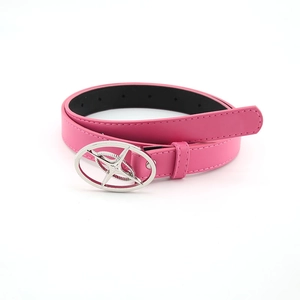Cintura Moda Donna Ecopelle Cinturino Sottile Vita Stella Fibbia Metallo Ellittica Y2K Tendenza Accessorio Jeans Casual