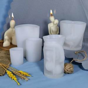 Set di 5 stampi in silicone per candele profumate fai-da-te e sapone a forma umana