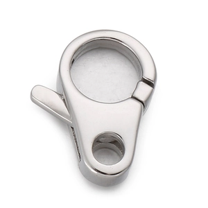 Single silver stainless steel lobster clasp and spring hook for DIY jewelry and bags