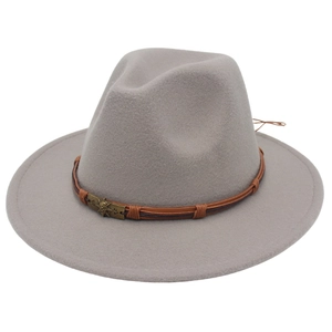 Vintage Skull Fedora Hat Cotton Woolen Felt Wide Brim Panama Jazz Hat For Men Women Pirate Punk Style Western Cowboy Hat Outdoor Sun Shade Party Headwear