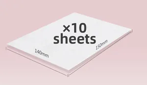 Detail showing 10 pack of 140x150mm baby wipes in a stacked isometric view layout
