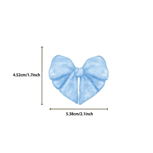 Blue watercolor bow stickers for DIY decoration with 4.52cm and 5.38cm dimensions